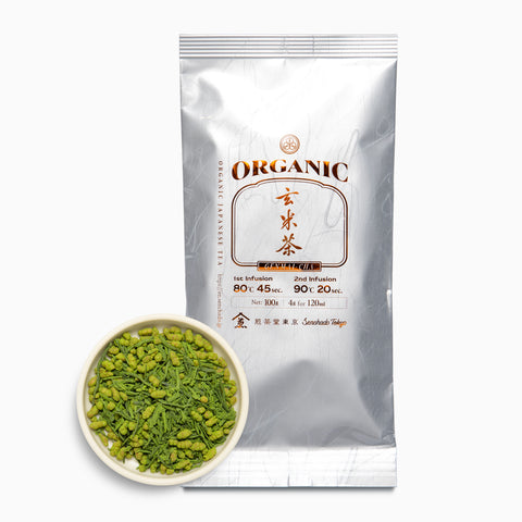 Organic Genmai-cha with Matcha 100g Bag